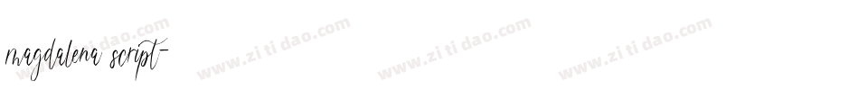 magdalena script字体转换